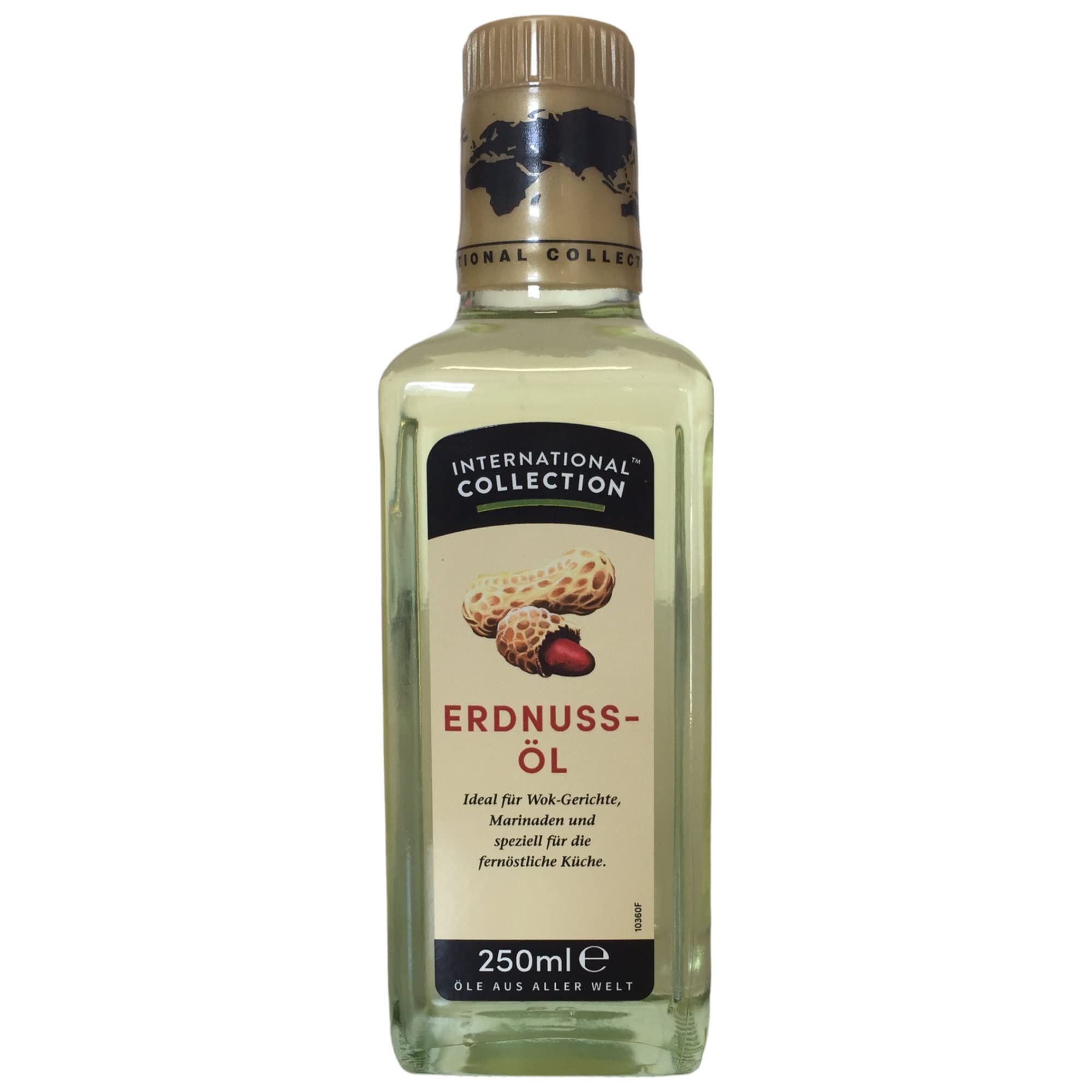 The International Collection Erdnussöl 3er Pack (3x250ml Flasche) + usy Block