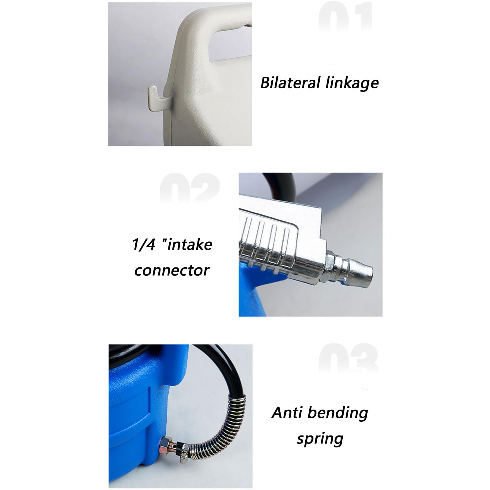 Herramienta de chorro de arena neumática profesional para óxido y eliminación de cuerpo de aluminio, agarre ergonómico, cuenta con opción de cuatro boquillas, fácil de manejar con chorro de arena