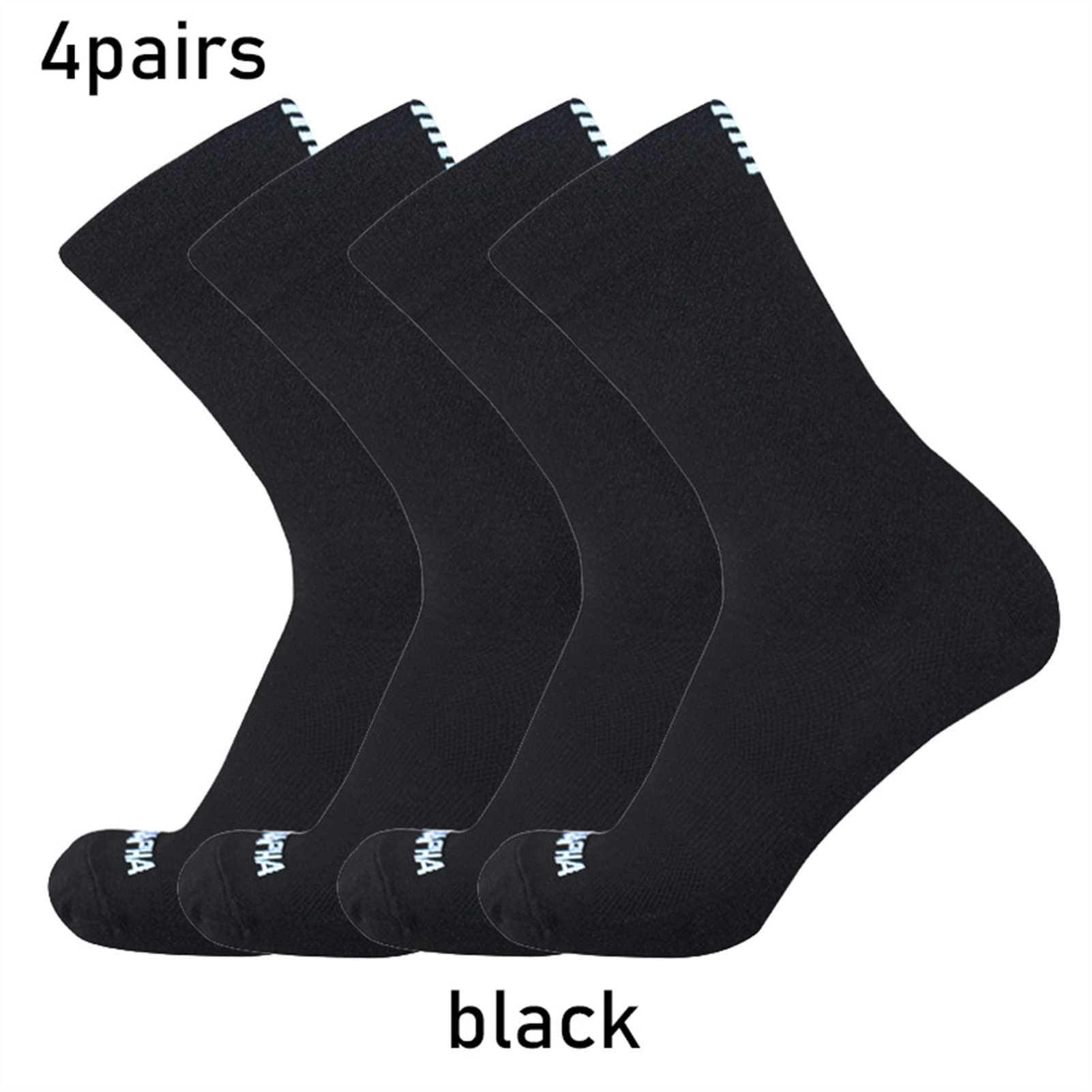4 Paia Strada for Esterni Cycling Socks Stripes Sport Compression Bicycles, Calze da Corsa Uomini e Donne Calzini da Corsa