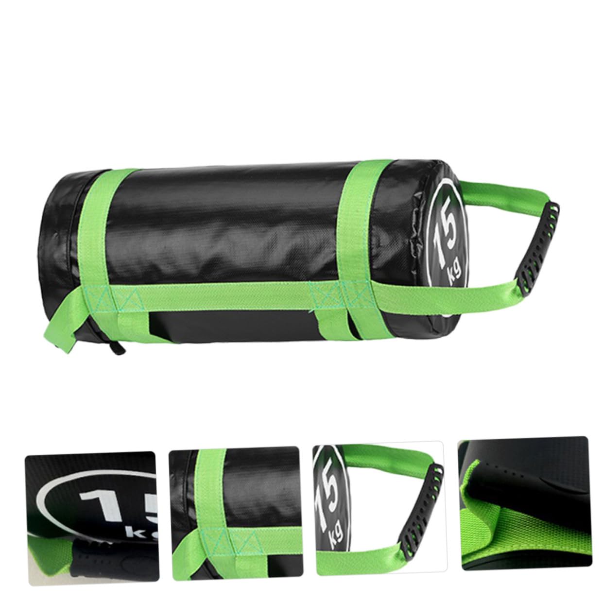 Trainingssandsack Fitness Krafttrainingstasche aus PVC und Stoff Grün für Krafttraining und Fitness mit Hoher Formbeständigkeit und Kraftsteigerung im Sport