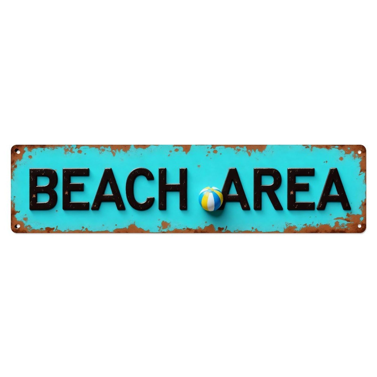 Pool Zone Sign With Ball Tin Sign Vintage Metal Sign Home Bar Garden Indoor & Outdoor Wall Decor Retro Metal Poster 4x16 Inch