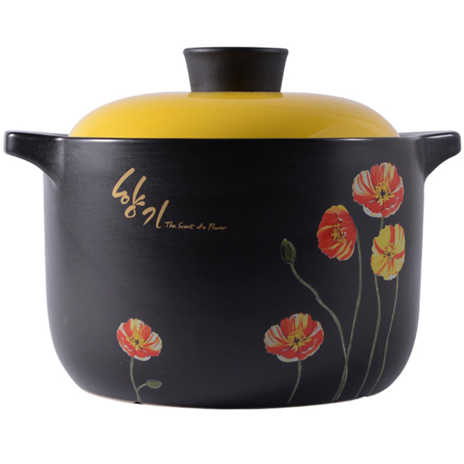garnki gliniane, Rondle, garnki gliniane, naturalny garnek z pokrywką, duży zapas gliny odpornej na ciepło(8.5L/7.7Quarts)