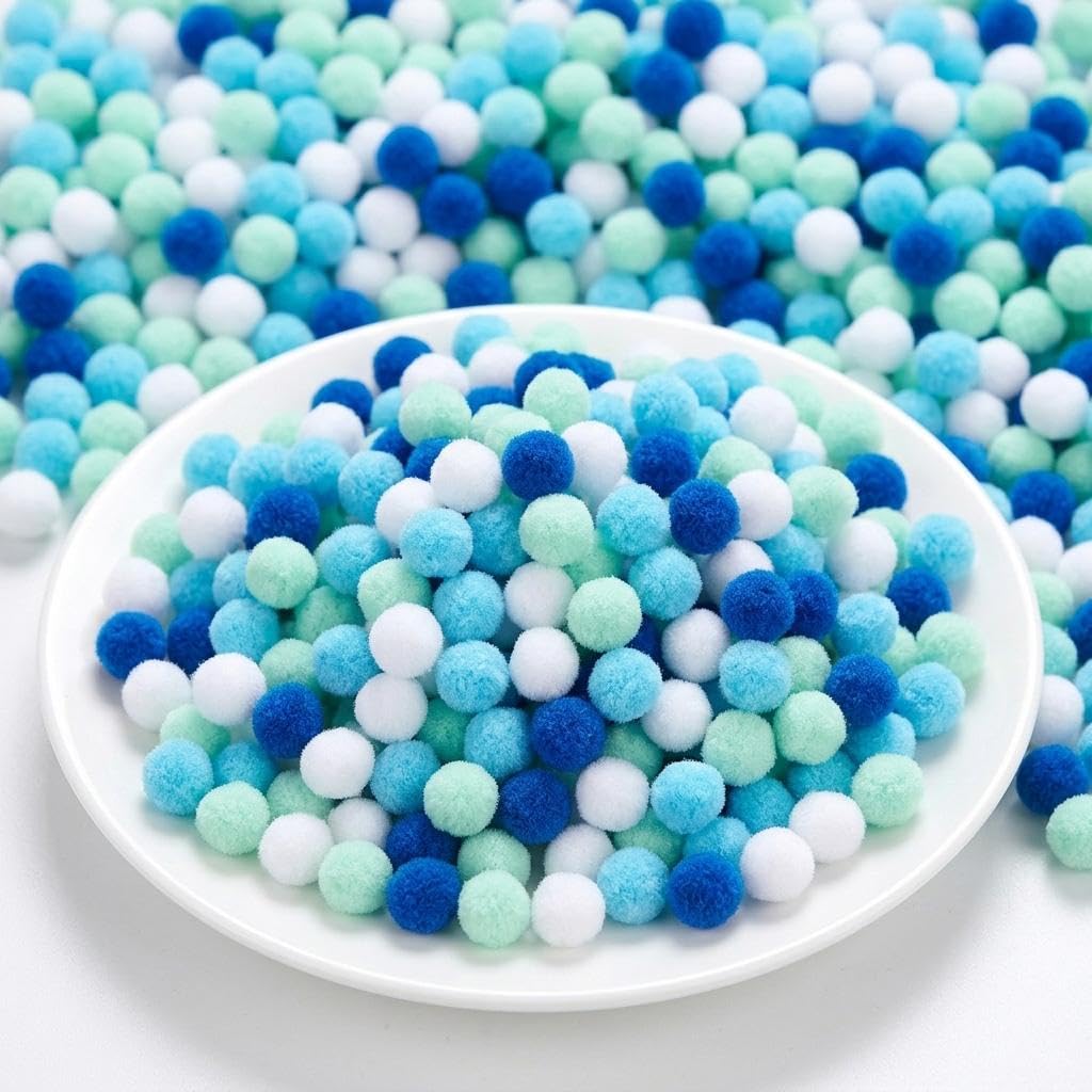 Pompons zum Basteln Mini Pompons Bunt für Handwerk Herstellung