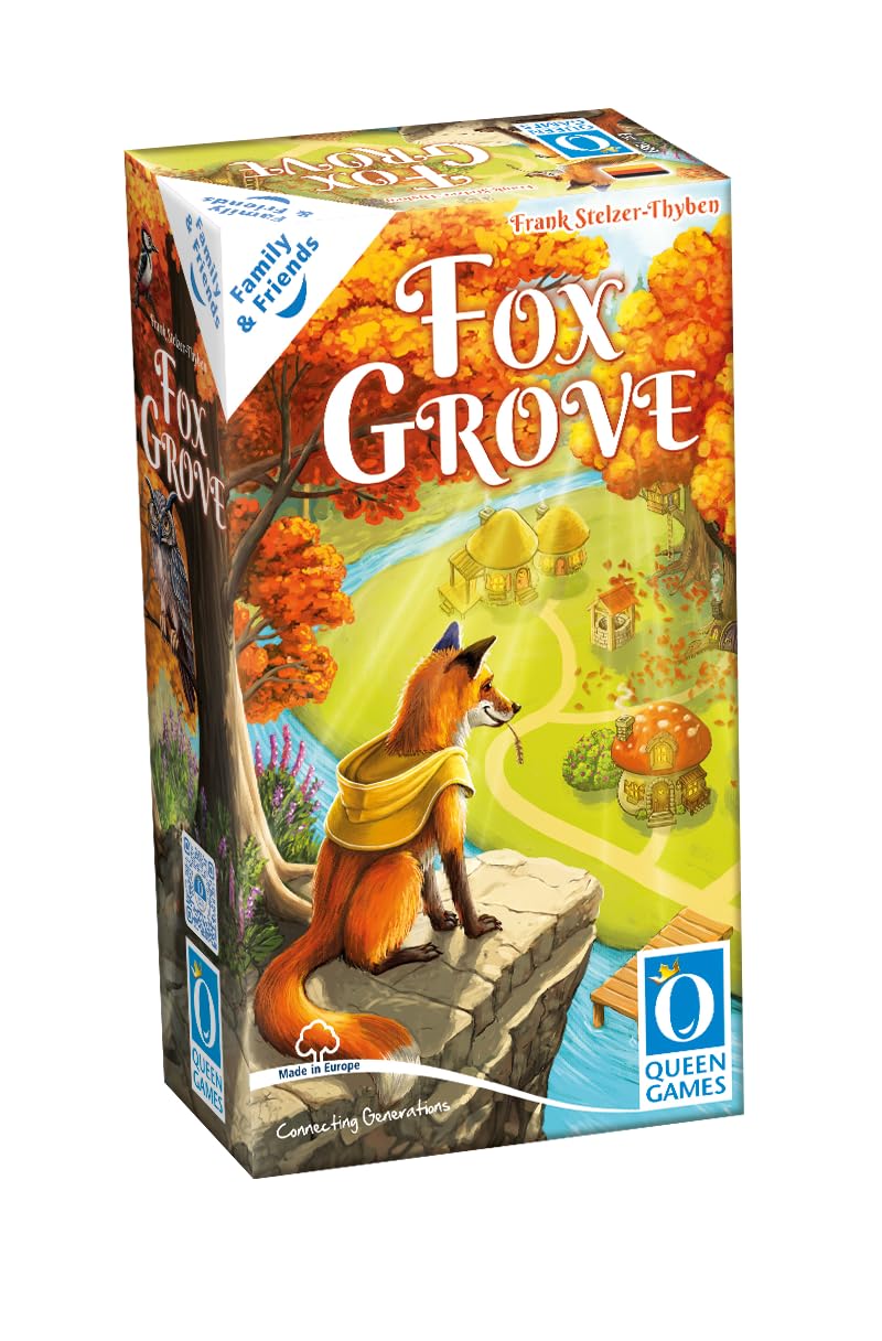 Fox Grove DE Version – gra karciana firmy Queen Games | gra rodzinna i gra strategiczna, dla 2-4 graczy, ekscytująca mechanika kart dla rodziny i przyjaciół