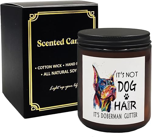 Mancheng-zi Doberman - Vela para perro, regalos Doberman para mujeres, regalos de mamá Doberman, regalos para dueños de Doberman, regalos Doberman