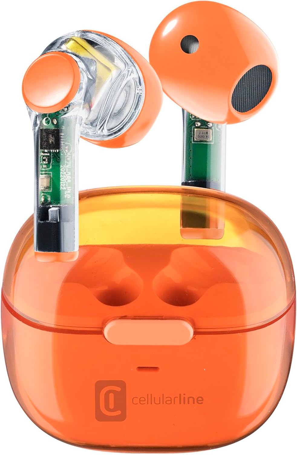 Cellularline FINE Transparent TWS Wireless In-Ear Earbuds and Charging Case