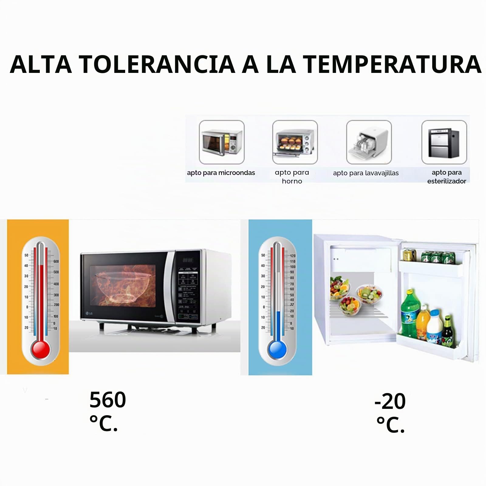 Homwin Juego de 4 Cuencos de Vidrio para Mezclar con Tapa (0,5 L, 1,0 L, 2,0 L, 3,5 L), Ensaladeras Redondas Grandes para Cocina, Ideal para Almacenar Alimentos, Cocinar, Hornear, Preparar