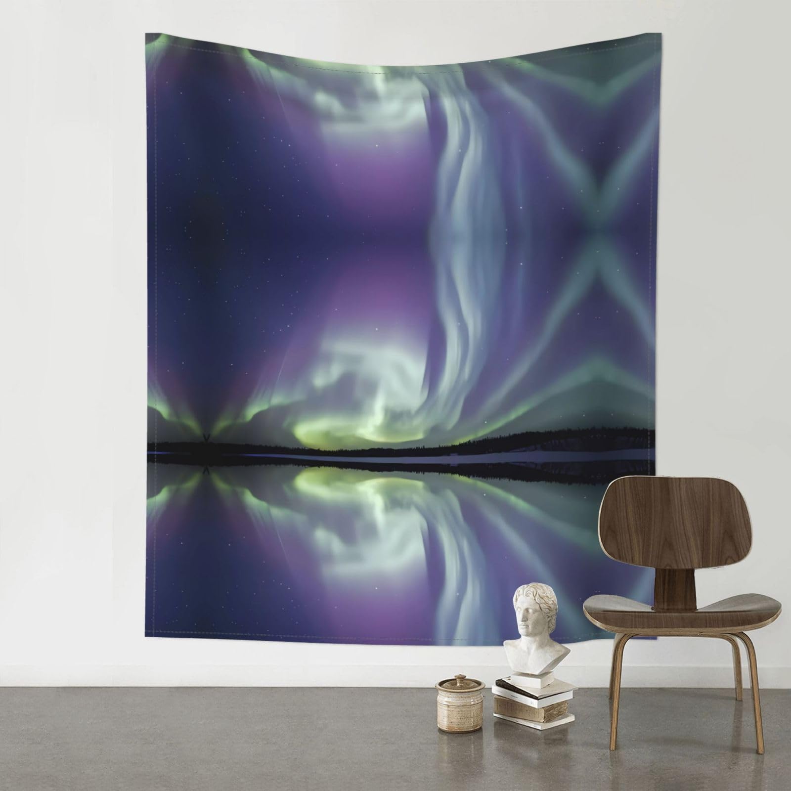 HJFCZH aurora Prints Wall Tapestry 60x51in – Boho Decor Throw for Bedroom, Dorm, Beach Cover & Picnic Blanket