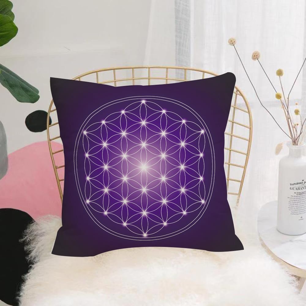 Hyosxw Sacred Geometry. Vector Illustration. - A10 Cushion Cover,Throw Pillow Case Home Decorative For Living Room Bedroom Sofa Chair 18X18 Inch,Sacred Geometry. Vector Illustration.,Pillowcase 45X45cm