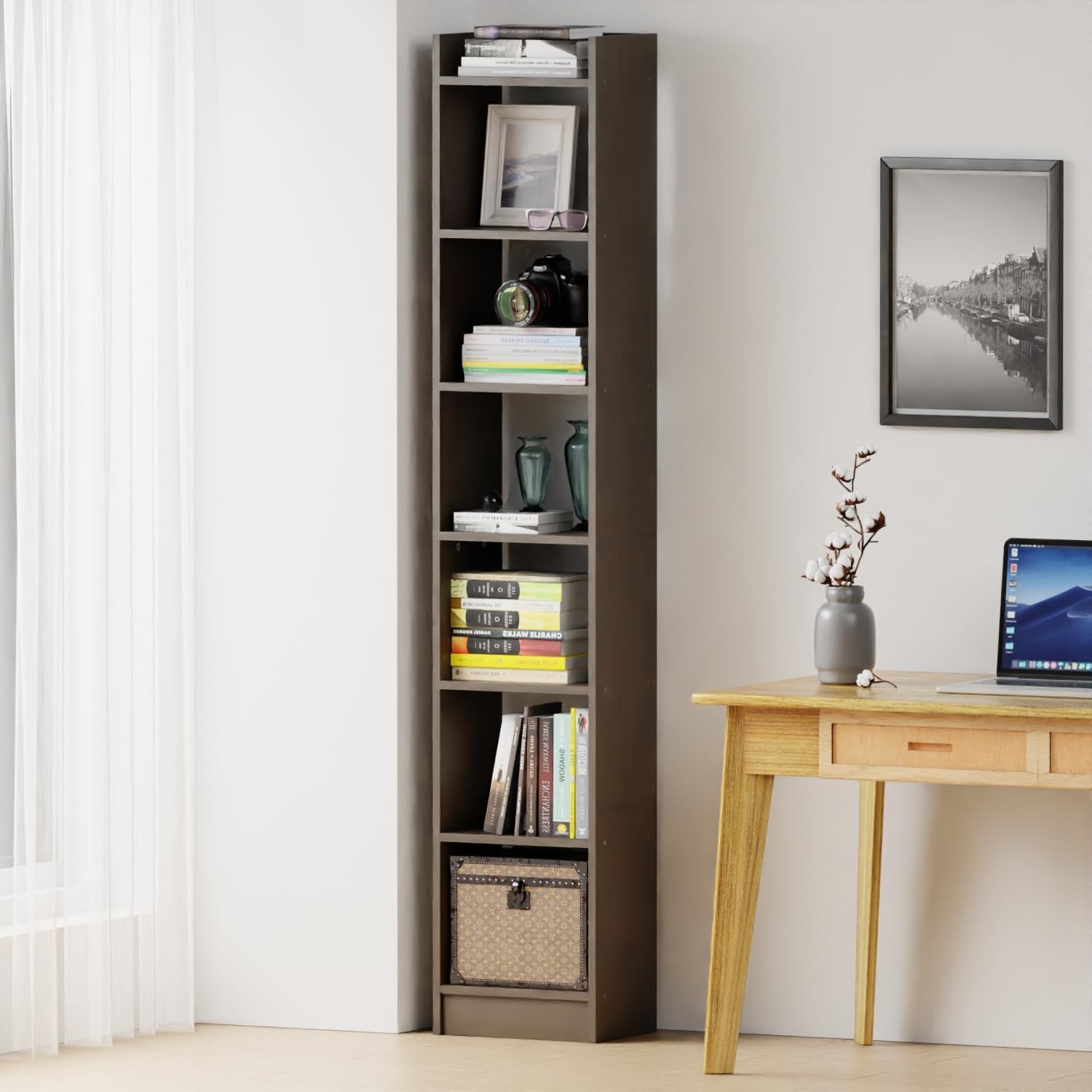 Callas 6 Layer Engineered Wood Bookshelf Multipurpose Home Decor ...