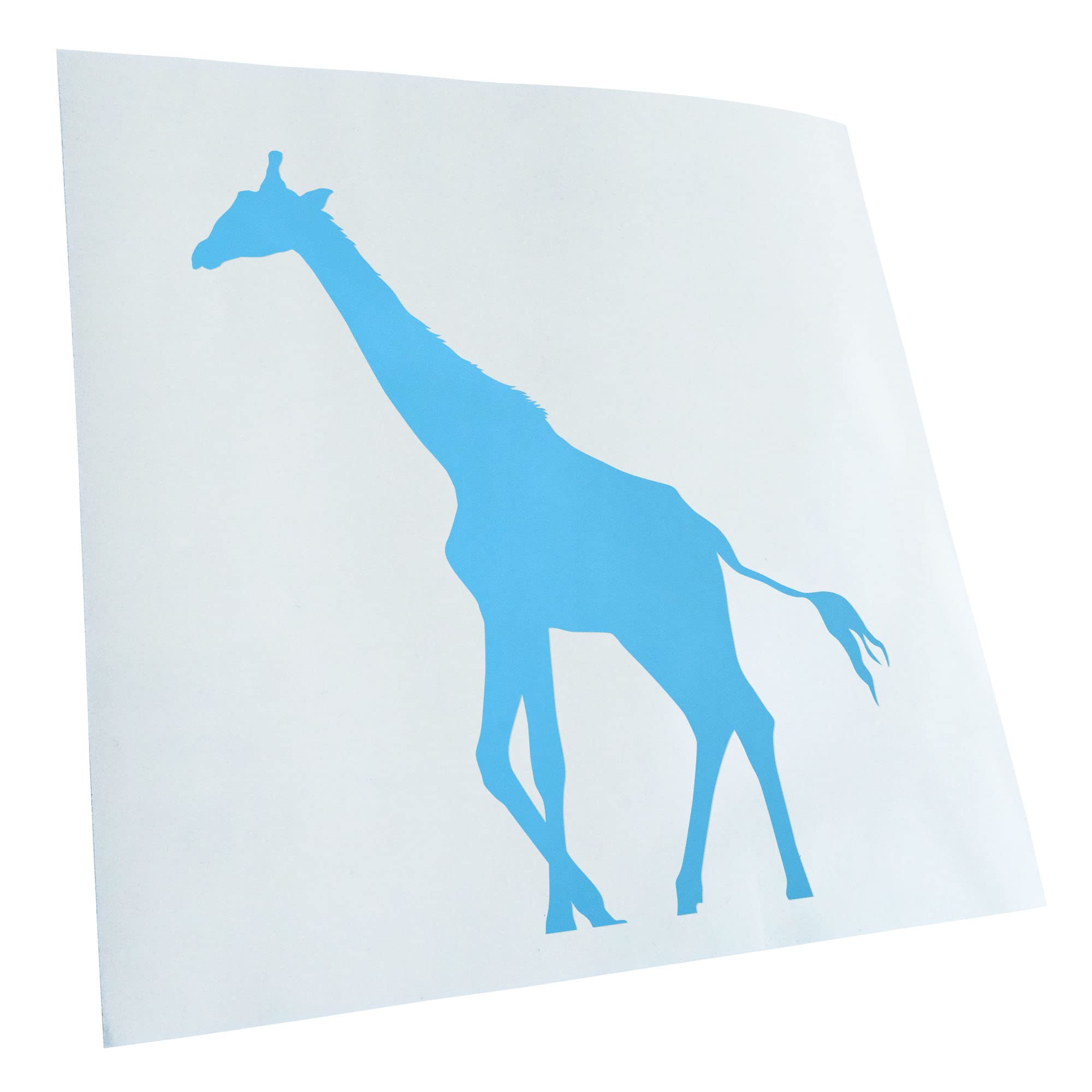 Kiwistar - Car Sticker - Light Blue - 50 x 36 cm Giraffe Silhouette - Rear Window Car Sticker Weatherproof for Car Truck Moped Truck - Sticker Exterior Self-Adhesive Tuning Accessories for Window