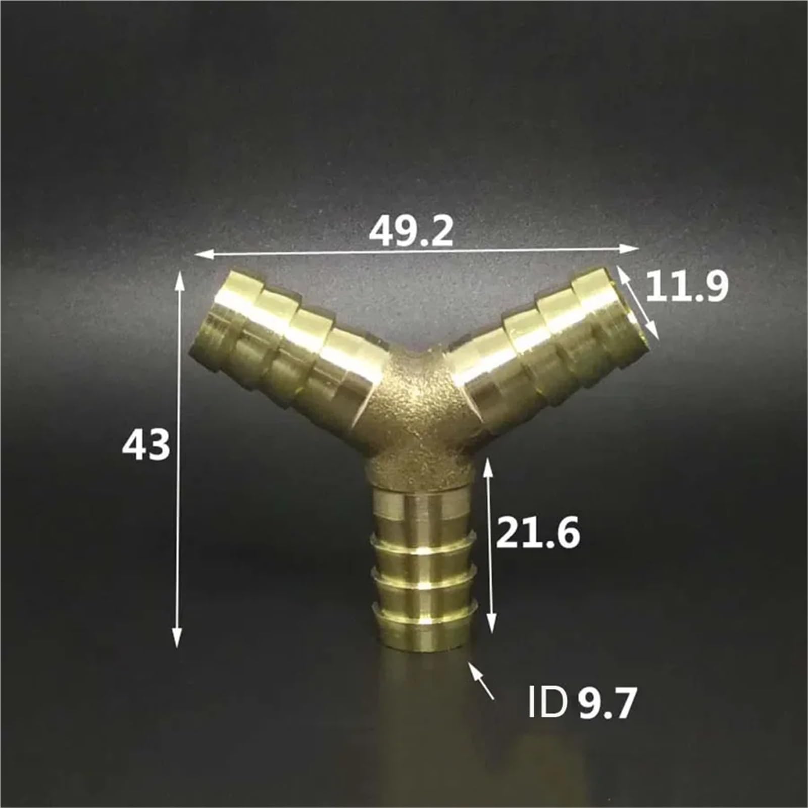 20 stücke Messing Barb Rohr Fitting 2 3 Weg TY Gerade Ellenbogen Schlauch Barb 6 8 10 12 14mm Kupfer stacheldraht Stecker Joint Koppler Adapter(Y Type 12mm)