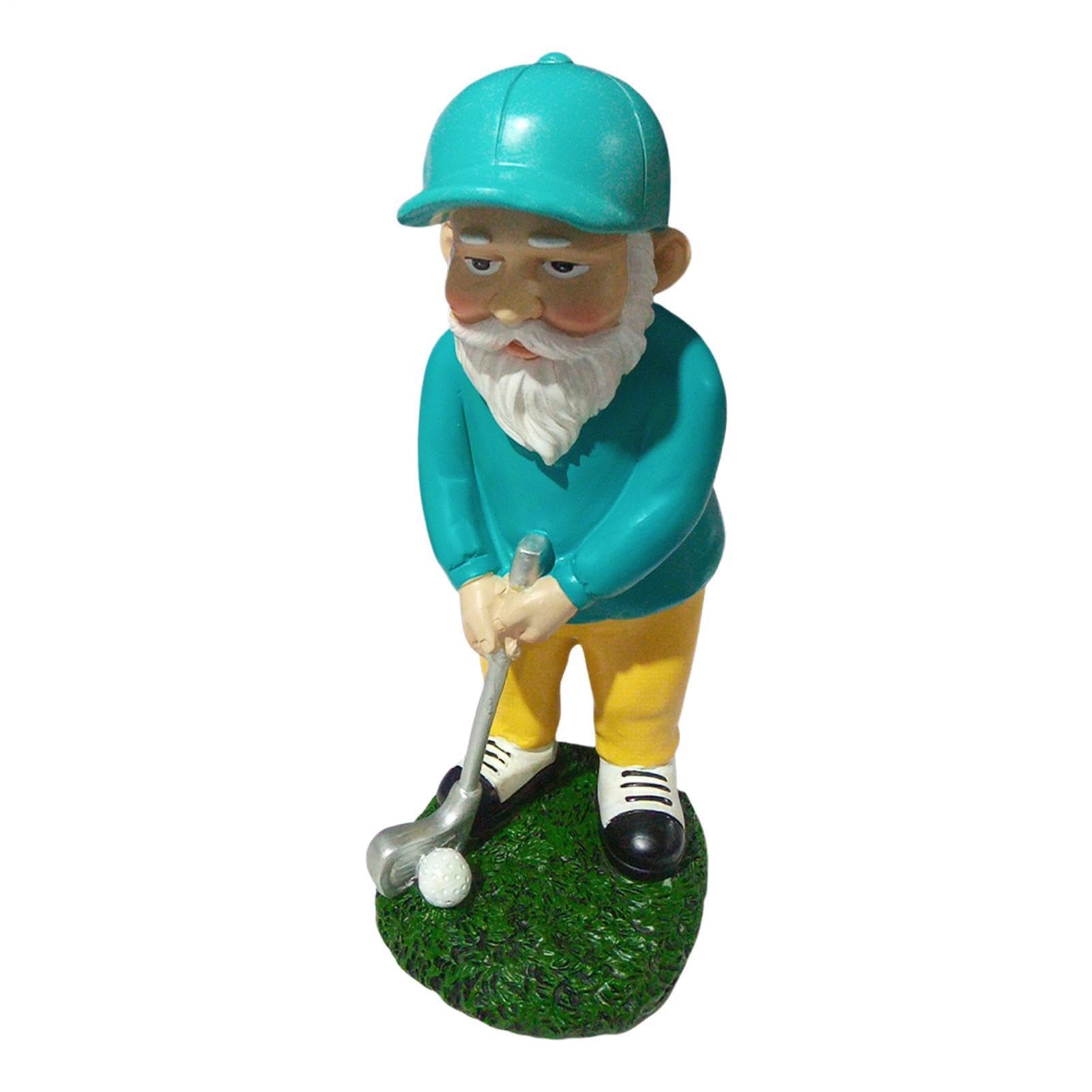 Shareed Standard Golf Gnomes Statues | Outdoor Golf Playing Garden Statue - Resin Funny Garden Welcome Figurines For Outdoor Patio, Lawn, Yard Art Winter Golf Garden