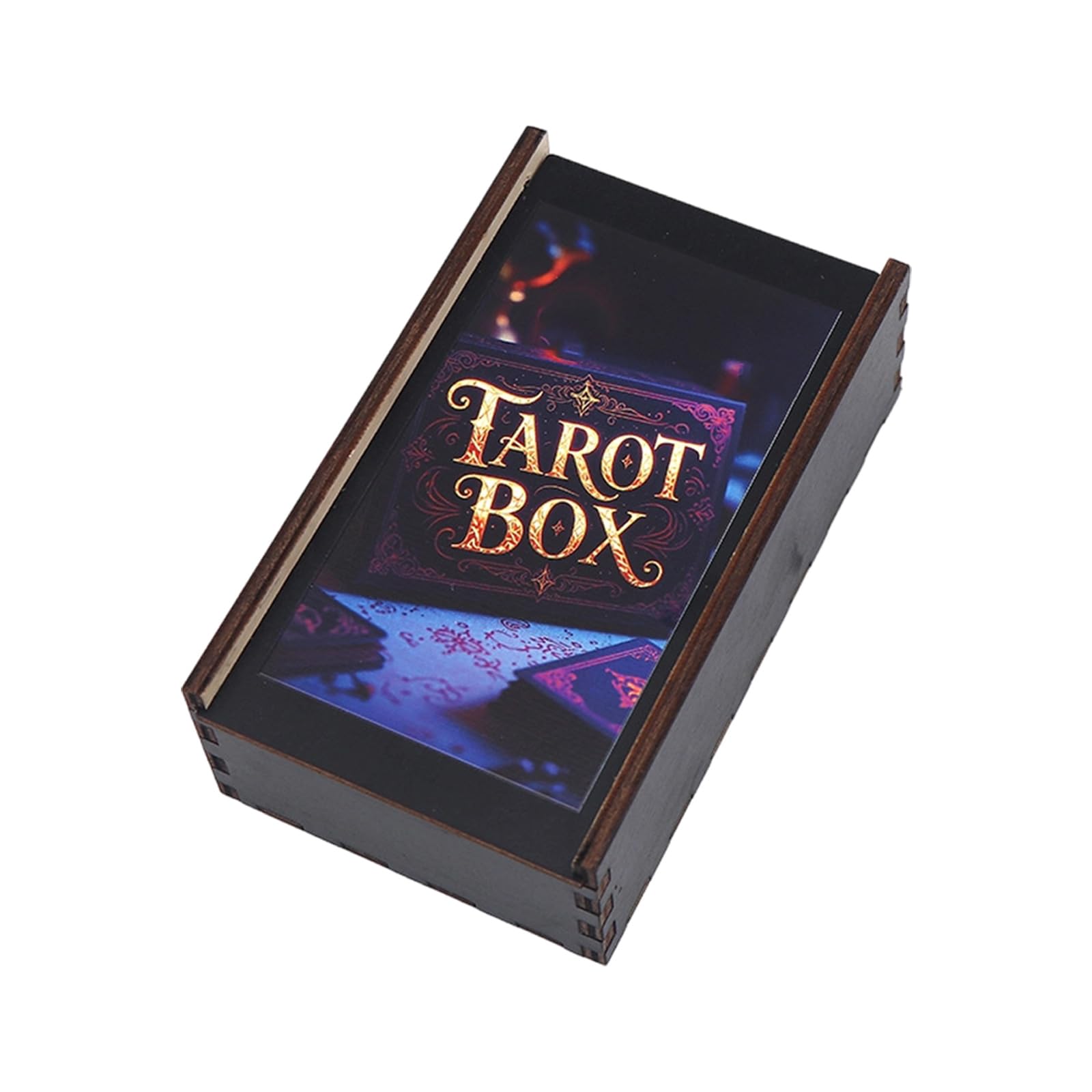 ZBIianxer Wood Game Cards Box Playings Tarots Container Storage Case Packing Card Box Playings Cards Case Empty Card Storage Can Tarots
