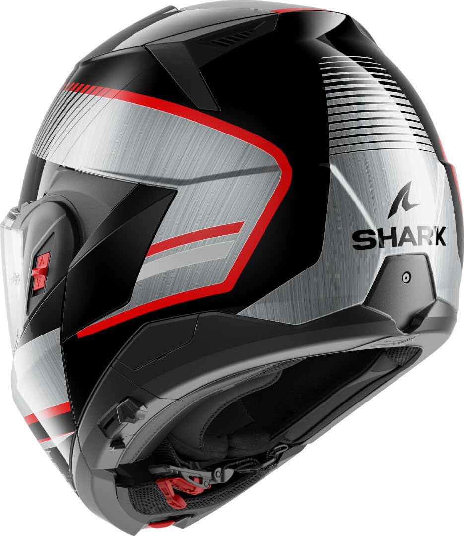 SHARK, Casco Moto Modular OXO SIKTER Black Chrome Silver Kus