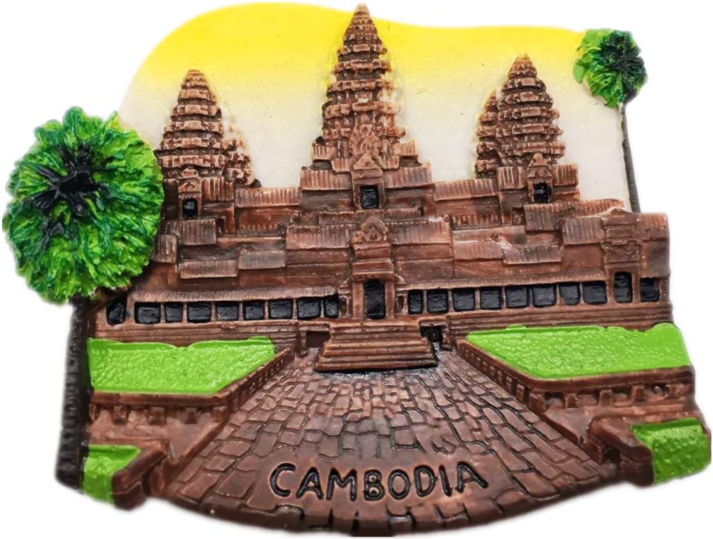 Resin-4197 Siem Reap Angkor Wat Cambodia Fridge Magnet Refrigerator Magnet Decoration Magnet Sticker Souvenir Resin Crafts