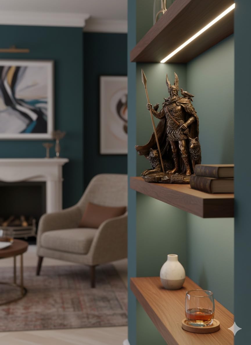 Veronese by Joh. Vogler GmbH Göttervater Odin Gott bronziert 25 cm Figur Skulptur Kriegsherr Totengott nordische Mythologie