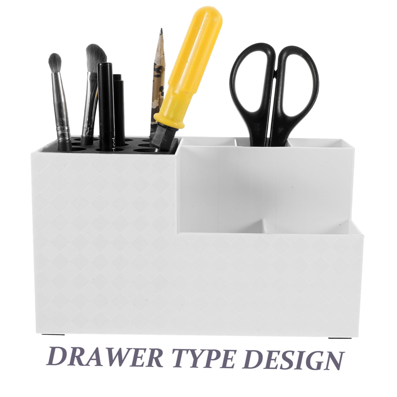 COOPHYA White Eva Scissor Holder Non-Slip Storage Rack Ultra Light Hair Tool Organizer, 18.5X10.5X8.5CM - Image 2