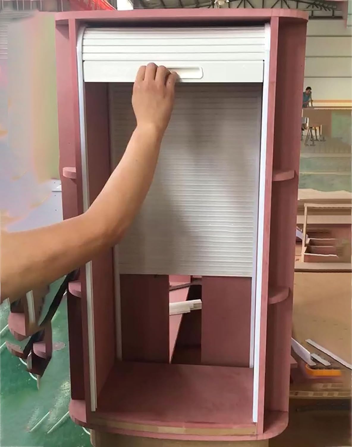 Porte de placard de cuisine pliante accordéon en plastique avec rail
