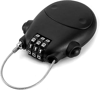 QWORK® Cable Lock with 3 Number Discs 77cm Steel Cable for Bikes, Motorcycles, Luggage etc.