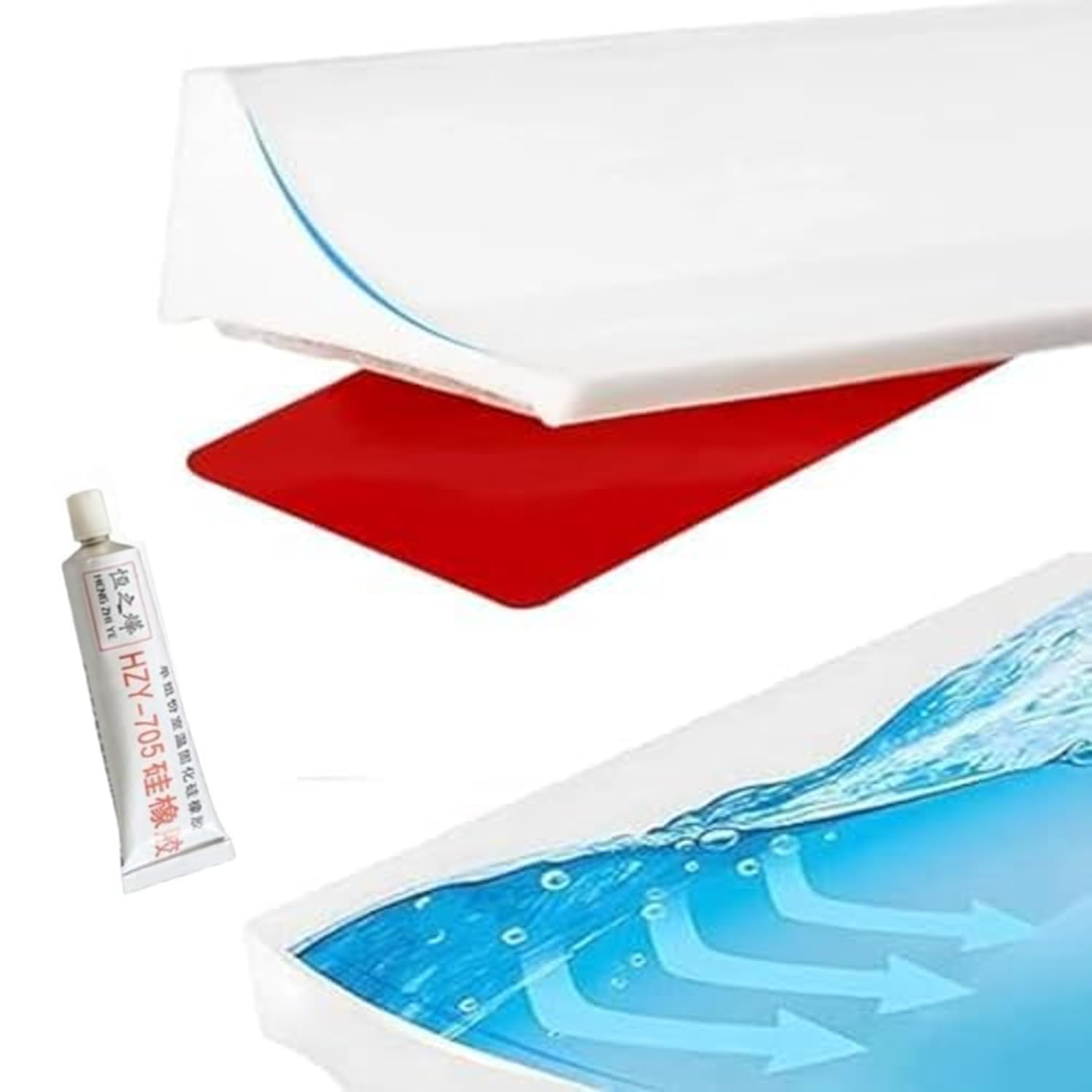 Litenyx 5 M Water Stopper for Kitchen Slab Sink Corner Strip Tape White Water Barrier Stopper Tape Protector for Kitchen Platform Silicone Self-Adhesive Water Barrier Blocker Strip for Sink with Glue (B09VKRY9DC) Amazon Price History, Amazon Price Tracker