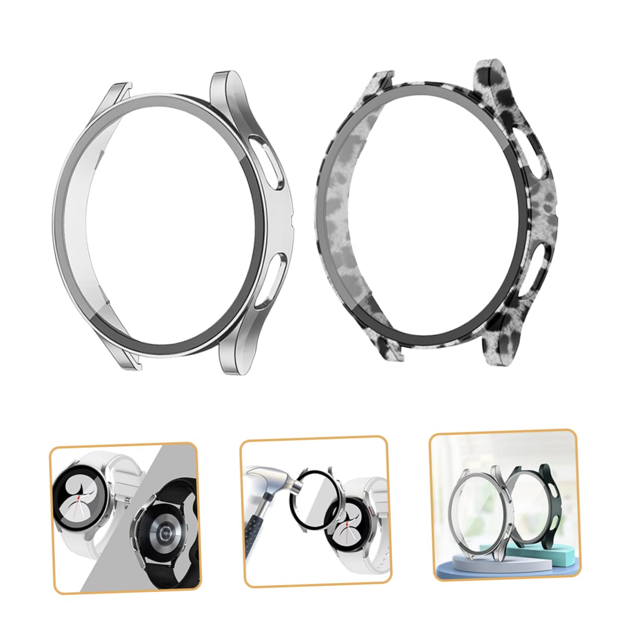 UPKOCH 4er-Sets Watch4 40 Mm Hart-pc-Abdeckung Gehärtetes Gehäuse Mit Displayschutzfolie Elegant Und Robust 2 Stück * 4