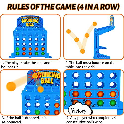 XiXiRan Rückprallspiel, Gesellschaftsspiel, Strategiespiel für Kinder, vierteiliges Spielset, Bounce Ball Party Game, 4-Shot Kinderspiele, interaktive Spiele