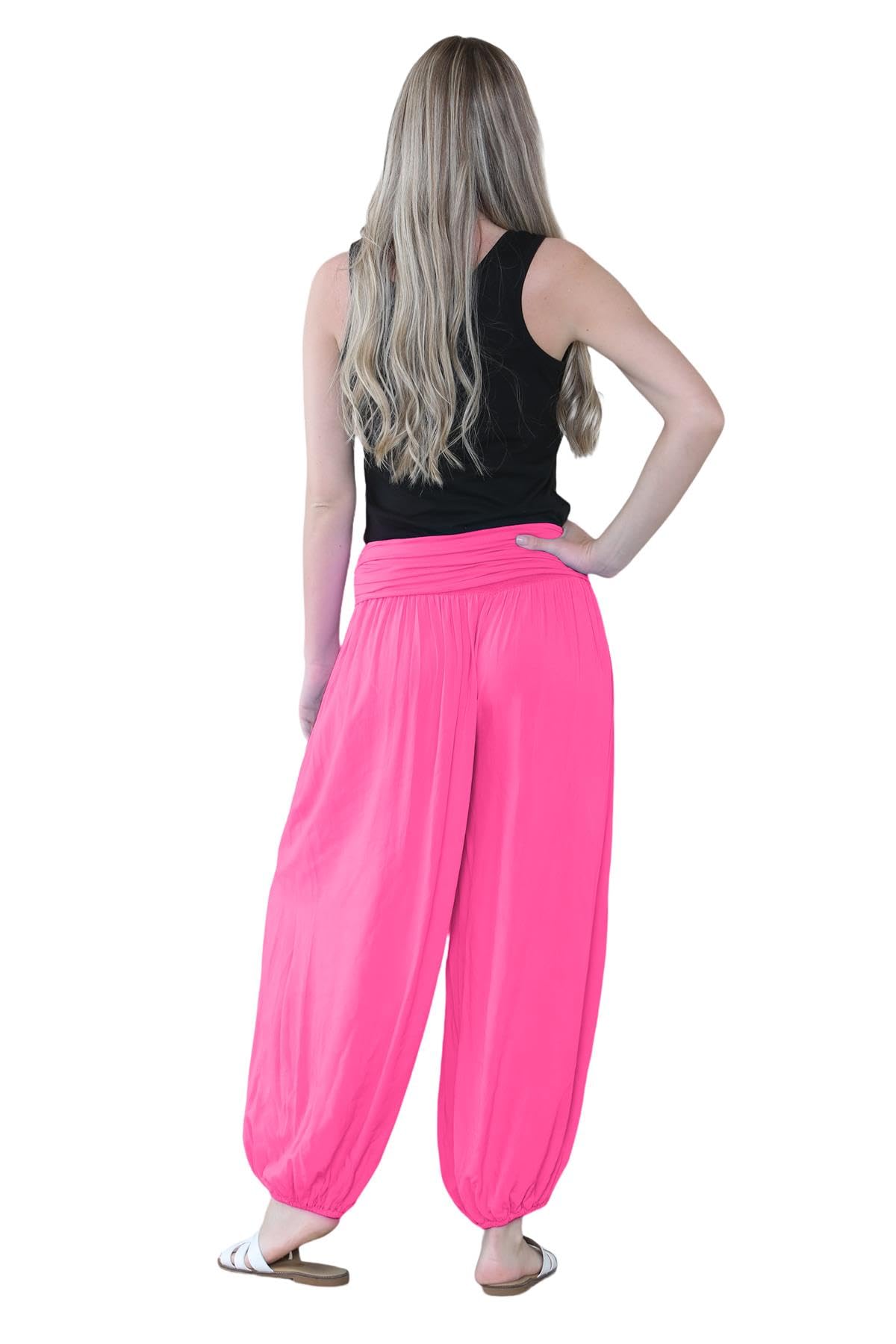 Pantaloni harem larghi da donna italiani Alibaba, comodi ed eleganti, vestibilità larga, pantaloni harem da donna UK | Pantaloni estivi perfetti per le donne UK, Ciliegia, Taglia unica