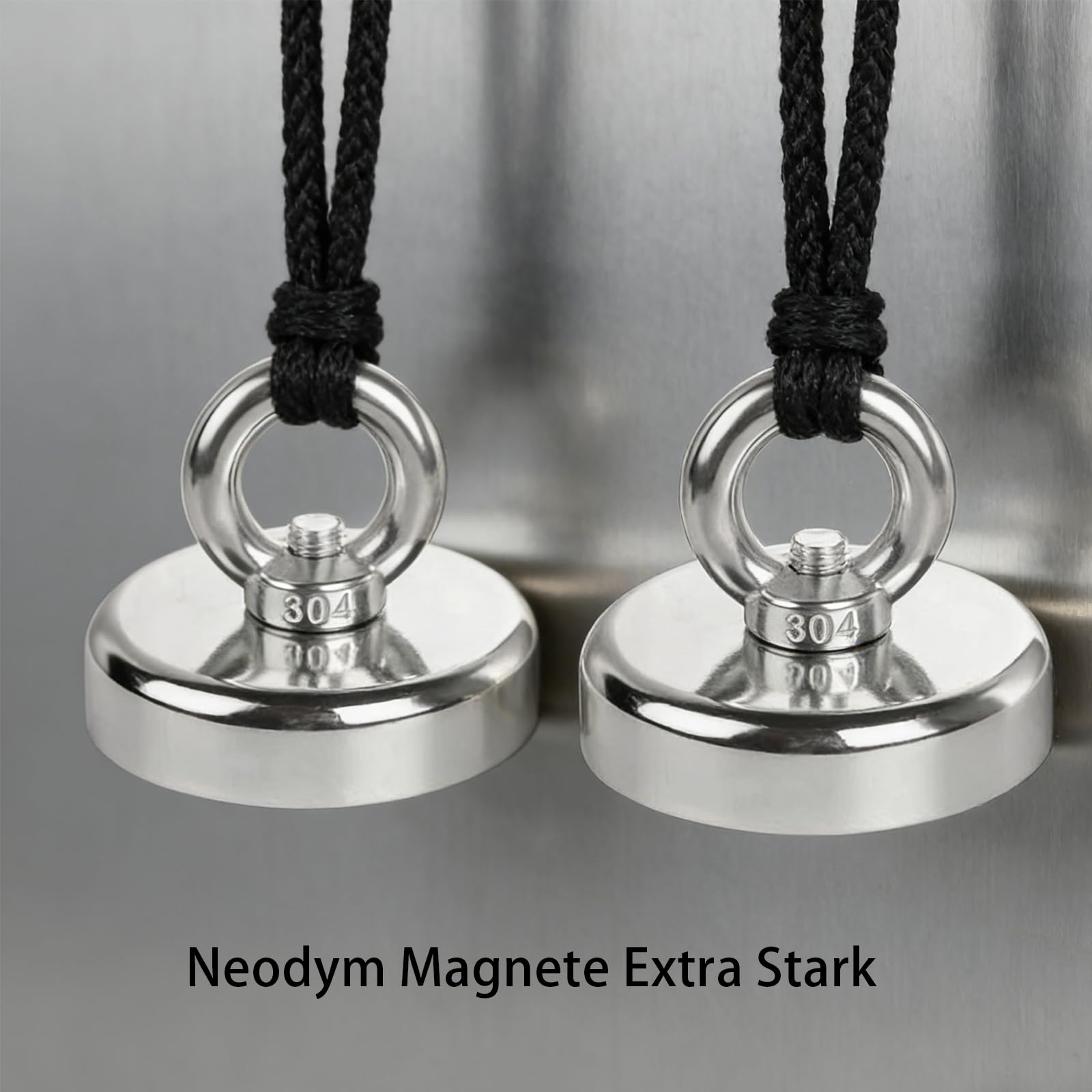 10Stück Magnete Stark 32mm Neodym Magnete Extra Stark Groß 45KG Magnetfischen Magneten Starker Halt Magnet mit Gewinde,Außenbereich Industrie