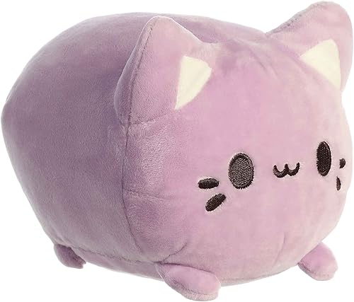Aurora Encantador Tasty Peach Taro Meowchi - Animal de peluche - Diseño brillante y colorido - Peluche Showpiece - Púrpura 7 pulgadas