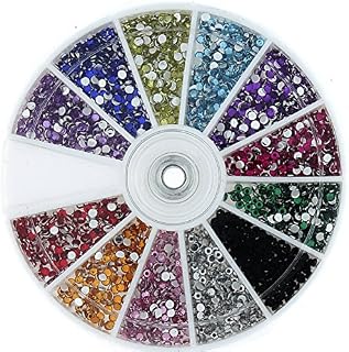 Nail Art Rhinestone Pack 1200 Premium Quality Gemstones - Rhinestone Deco With Wheel