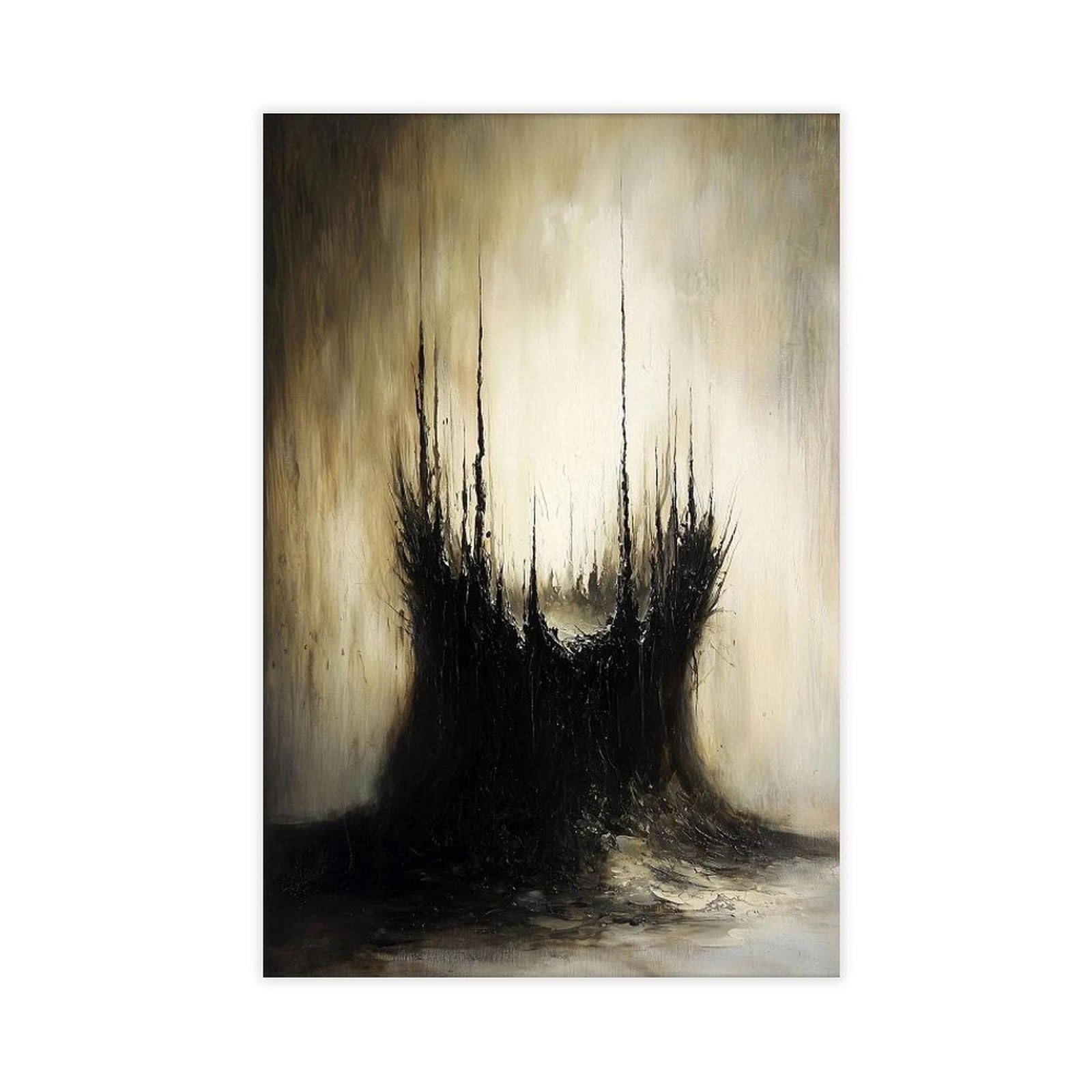 Bareronor Abstract Gothic Poster Canvas Poster Bedroom Decor Landscape Office Room Decor Gift 24" L X 36" W