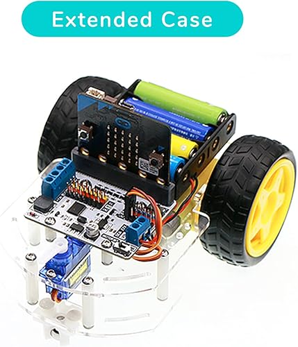 Miniatura 5 de ELECFREAKS Microbit Motor:bit 3v/5v Placa de expansión Mini Micro:bit Breakout Board Support 2 DC Motor Extend 14-Channel IO Puertos Zumbador