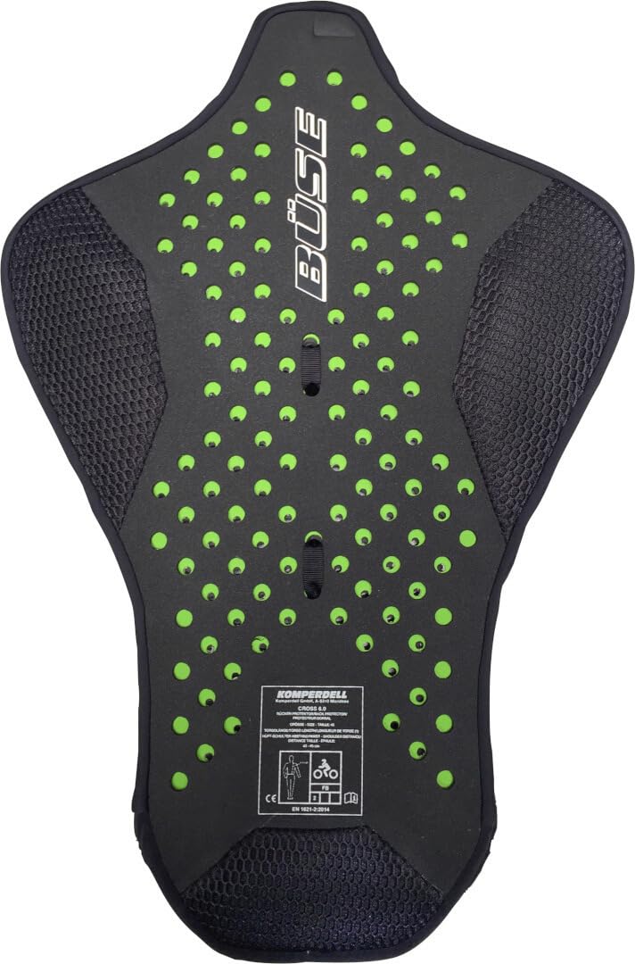 Büse Breeze Protector de espalda (Black/Green,M)