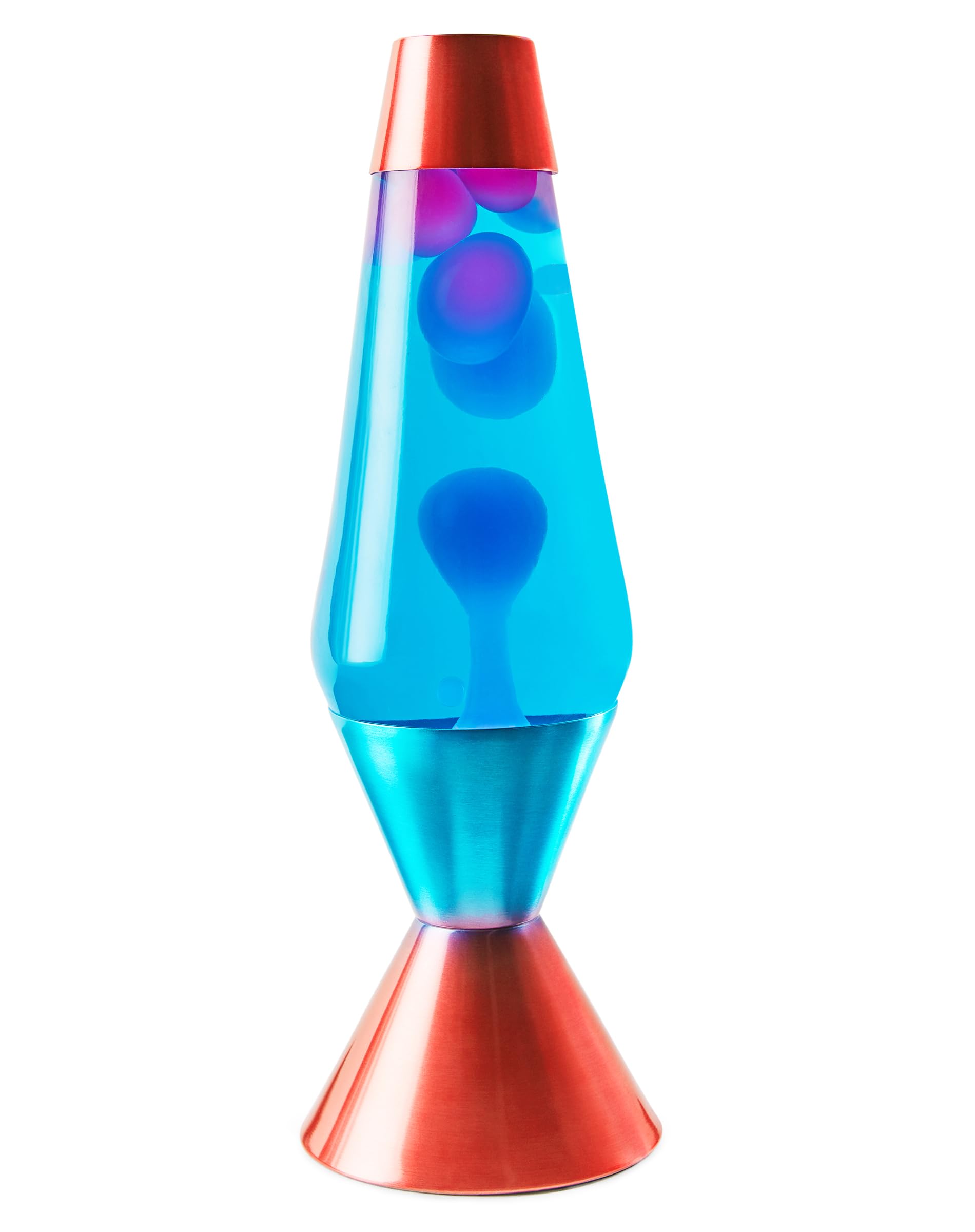 Spencer Gifts Lava® Lamp - 16.3" Candy Chrome - The Original Motion Lamp - Pink Wax and Light Blue Liquid with Hand Painted Gradient Base Exclusive