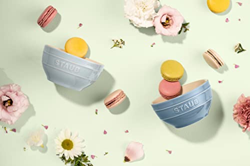 staub Ceramic Bowl Z1023-686 Ceramic Bowl, 4.7 inches (12 cm), 2-Piece Set, Macaron Blue, Ceramic, Small Bowl, Microwave Safe