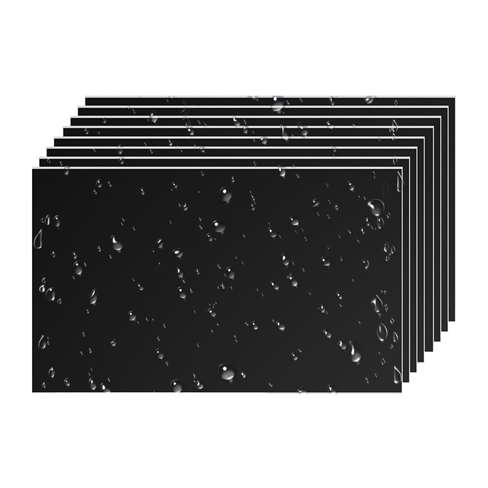 Envoltura De Protección Para Postes De Madera: Paquete De 8 De Barrera Impermeables Para Cercas, Capa Autoadhesiva De Prevención De Putrefacción, Lámina Protectora De 42,5 X 26,5 Cm |