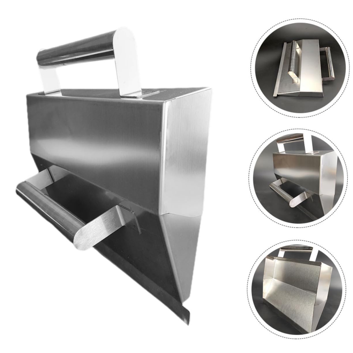 Cazzuola Forma Unica in Acciaio Inox Finitura Murale Argento | Intonaco Interno e Riempimento Cemento, Design Ergonomico, Resistente Agli Urti, Uso Multiplo