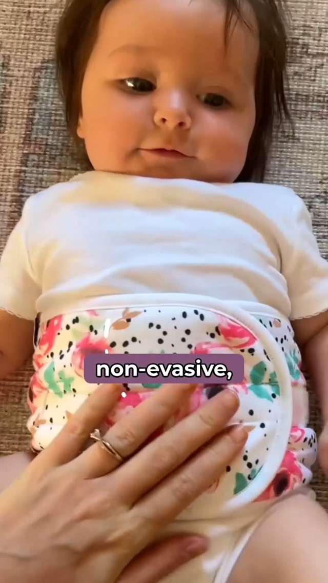 MEMEENO Organic Cotton Baby Belly Band - Adjustable Tummy Wrap For Gas & Colic Relief (Floral)