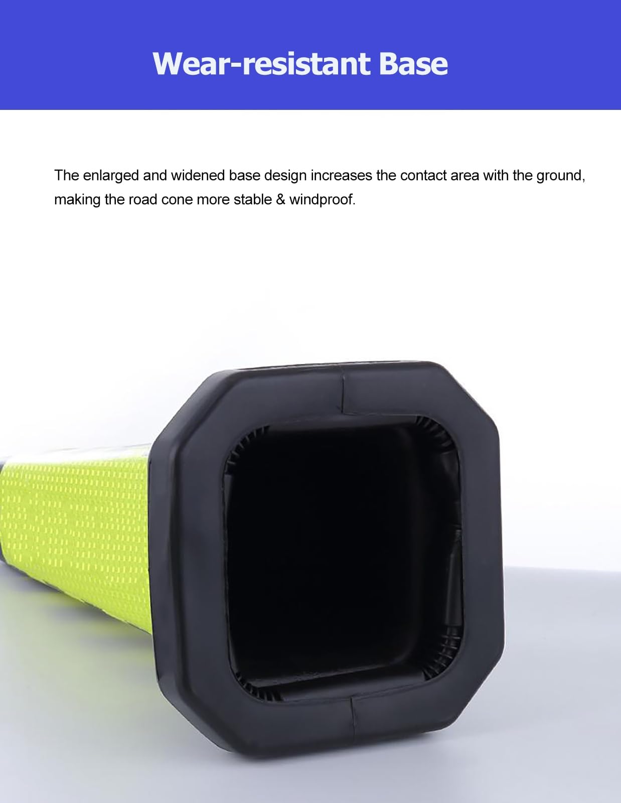 Poteau de stationnement, cônes de signalisation Jaunes en ABS de 63 cm (24,8 po) avec poignée et 2 Tubes de Sable - Cônes de sécurité légers pour la Construction, Le stationnement et la sécu