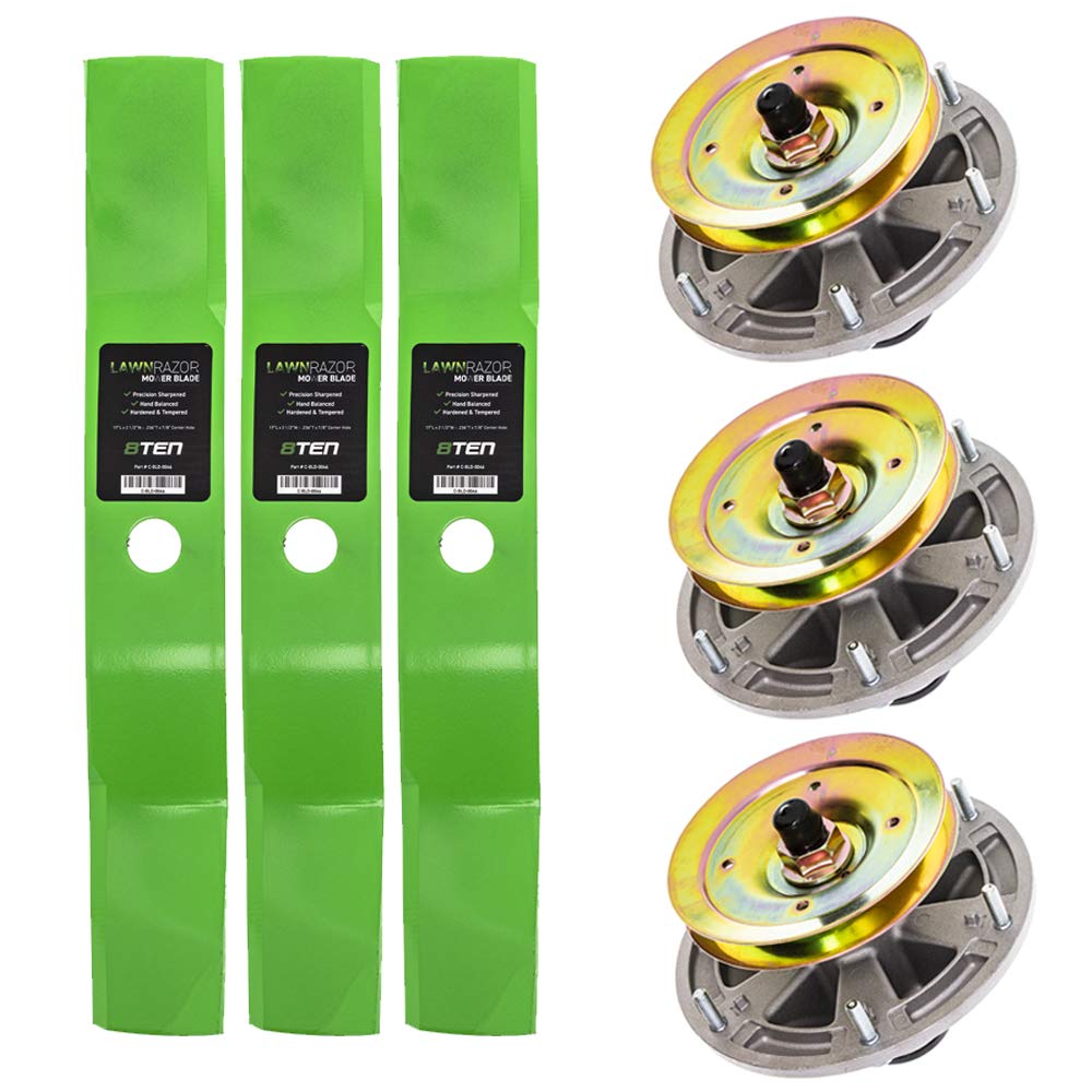 Amazon.com : 8TEN Spindle Medium-Lift Blade Kit for John Deere 48