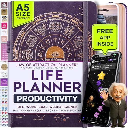 Life Planner Deluxe Undated Planner Weekly and Monthly Manifestiing Journal