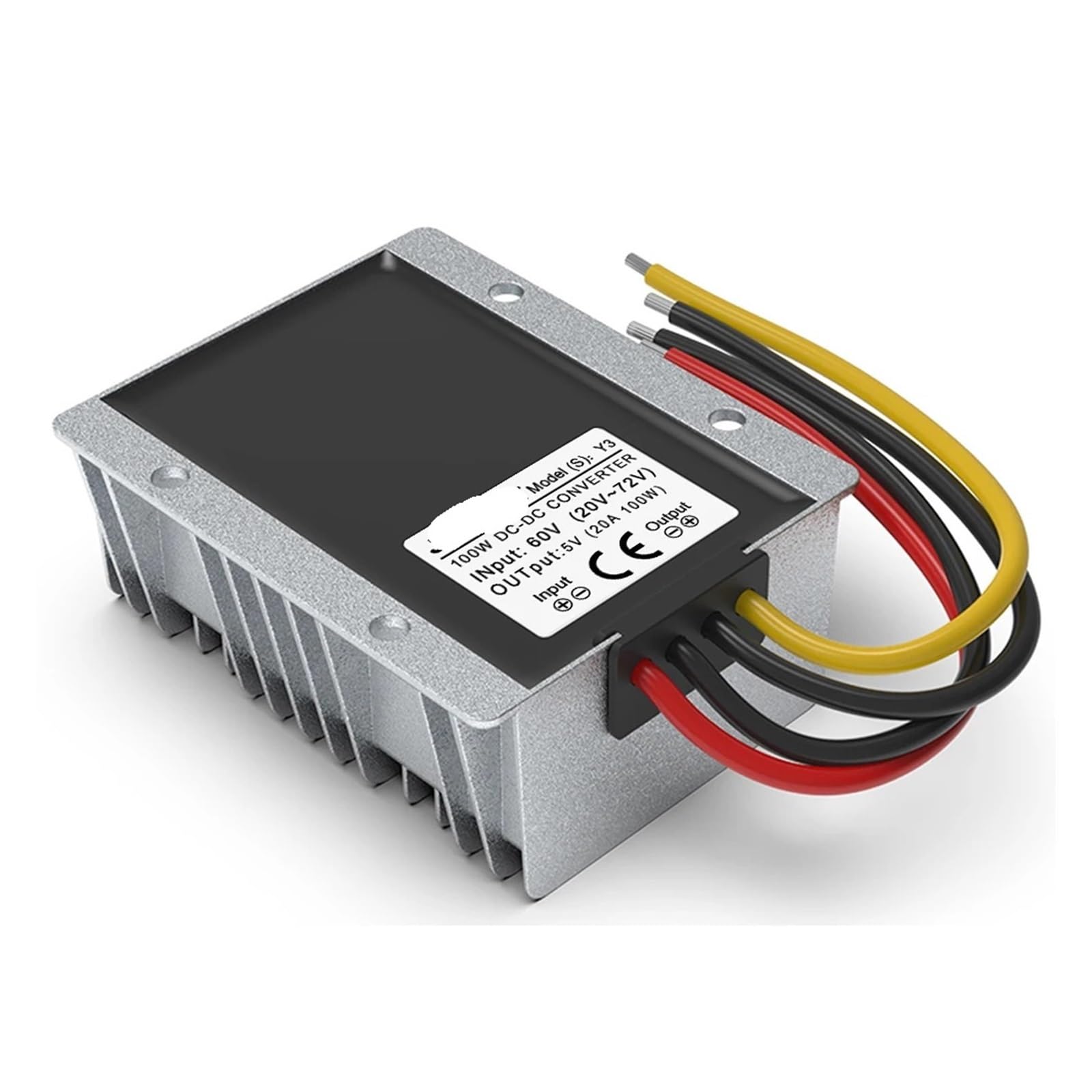 Przetwornica redukcyjna DC-DC 60 V na 5 V (wejście 20 V do 72 V, wyjście 30 A), konwerter zasilania stałego napięcia