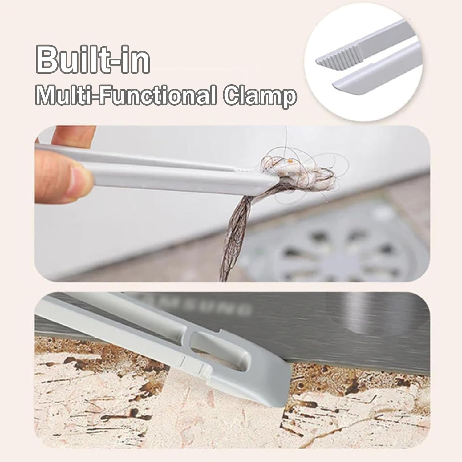 AVMPHD Multi-Function Rotating Crevice Cleaning Brush, No Dead Corners Hard Bristle Brush, 360-degree Rotating Crevice Cleaning Brush for Tub, Shower, Bathroom, Kitchen Cleaning Supplies 4