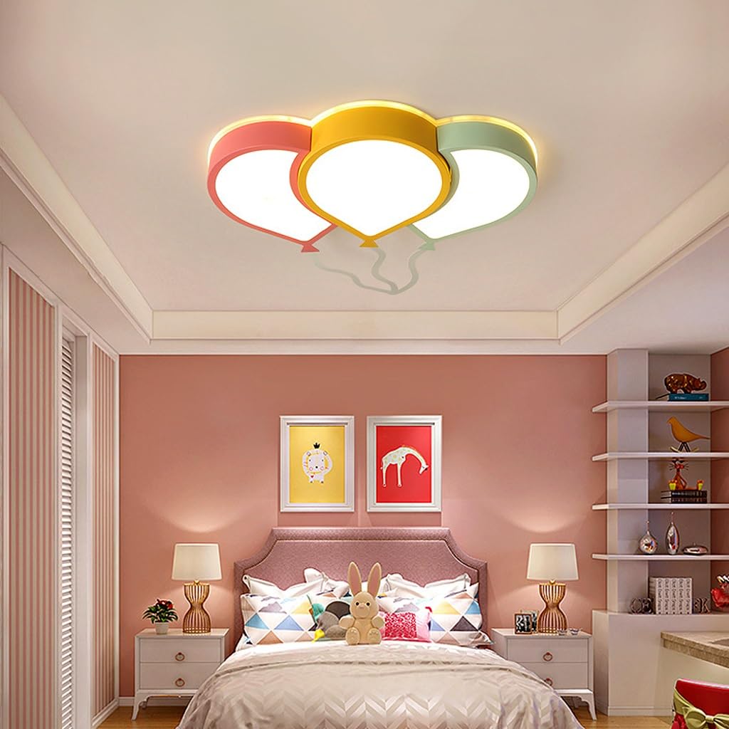 Plafoniera LED Moderna Dimmerabile a Soffitto con Palloncino Colorato 36W 220V 2700K-6500K per Camera Bambini