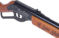 Vista 6 de Annie Oakley Lil Sure Shot - Rifle de aire con pistón de resorte de acción de palanca BB con culata de madera personalizada y en relieve