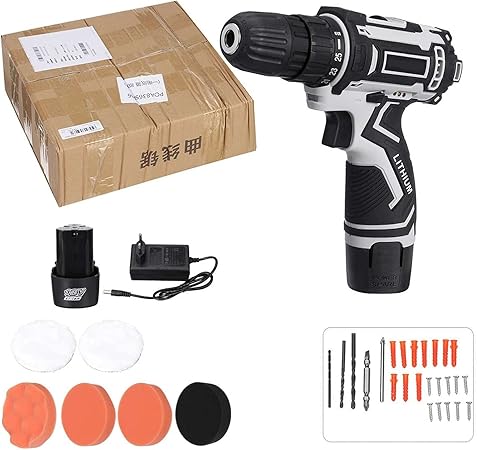 Amazon Co Jp ポリッシャー 12v無線車のポリッシャー電動ドライバードリルコードレス0 1500r 分スピードグラインダー研磨機研磨機研磨ツール Color Eu Plug Carton Diy 工具 ガーデン