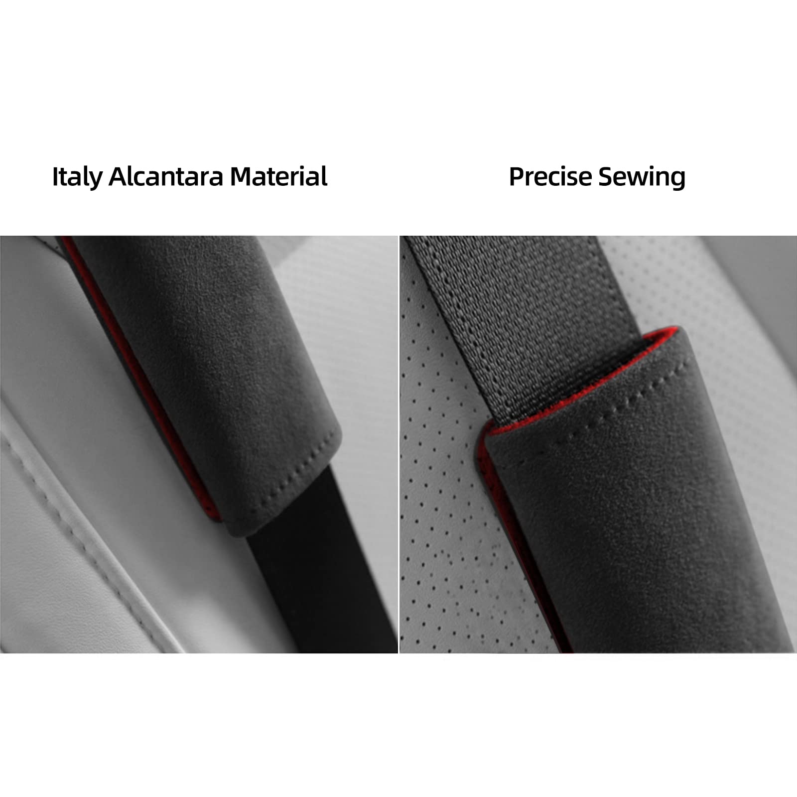Alfanxi Copertura Morbida Per Cintura Di Sicurezza In Alcantara - Imbottitura Protettiva Universale, Nero