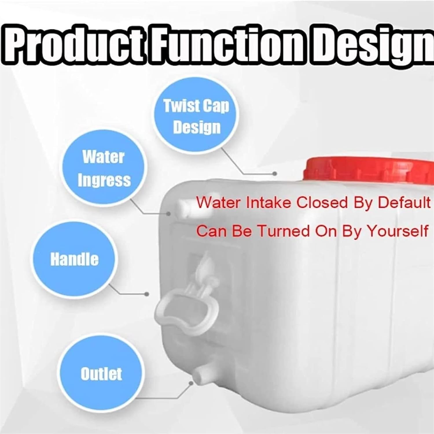 Plastic Water Tank Camping Car Outdoor Hiking Storage Container Multifunctional Cold Carrier