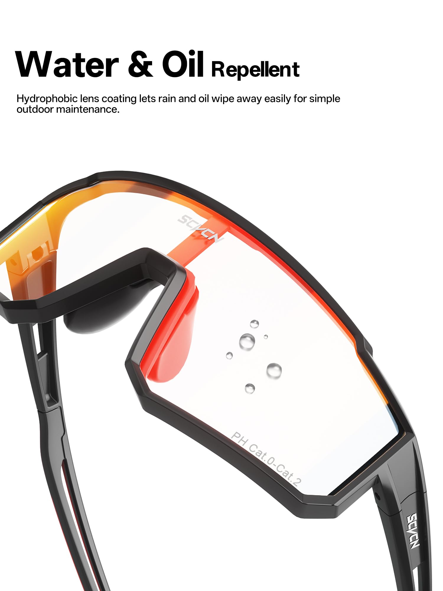 SCVCN Lunettes de cyclisme pour homme et femme, lunettes de vélo enveloppantes 31,6 g avec verres colorés ou photochromiques, protection UV400 pour route et VTT